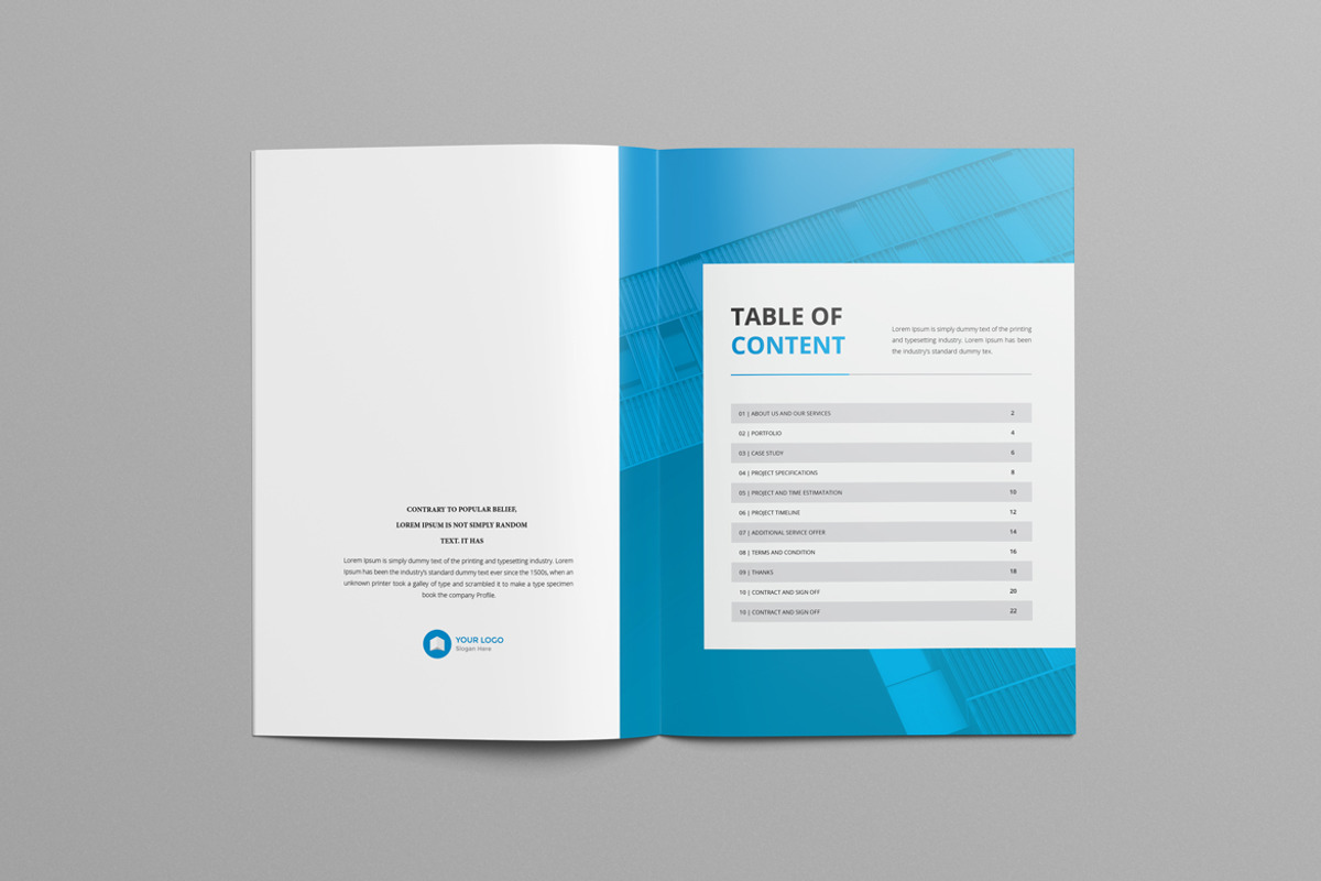 Blue Corporate Brochure, a Brochure Template by Pro-Gh (Photo 2 of 9)