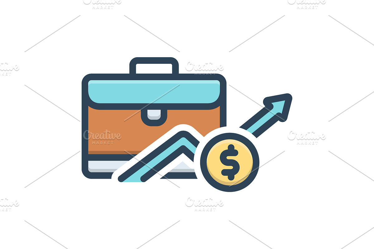 Business briefcase color icon, a Duotone Icon by Creative priyanka