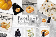 Autumn Halloween clipart, an Illustration by RushkinaAntonina (Thumbnail 3 of 6)