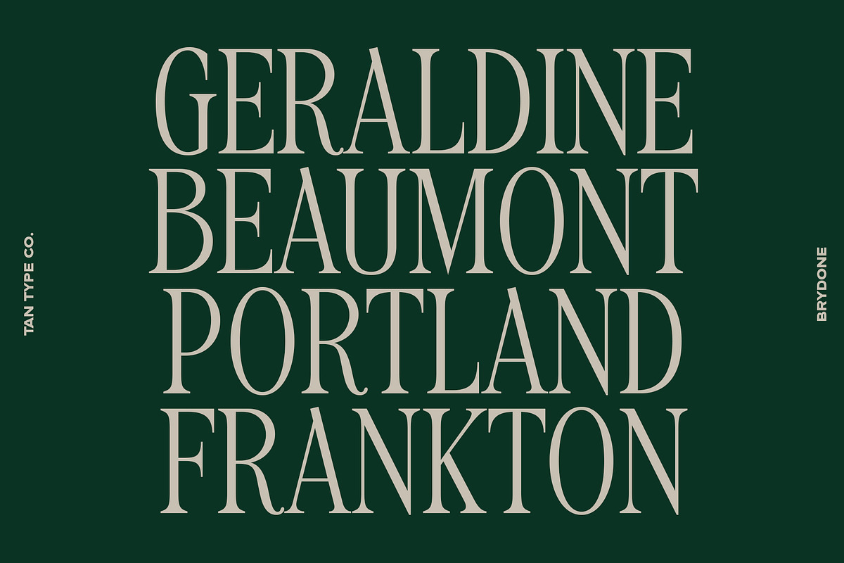 TAN-BRYDONE, a Font by TanType (Photo 13 of 16)