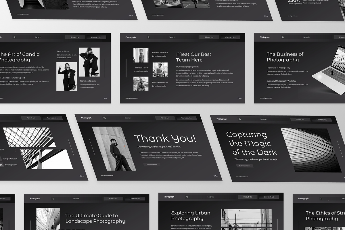 Photography PowerPoint Template, a Presentation Template by GraphauseProject (Photo 2 of 6)