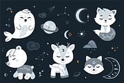 Night dreamers digital bundle., a Decorative Illustration by Unicornspedia (Thumbnail 2 of 5)