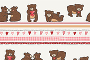 Be mine Teddy Bear Valentine, a Pattern Graphic by GooseFrol (Thumbnail 5 of 9)