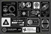 Neo Brutalism Tech Label Elements, an Object Graphic by Sundaylab (Thumbnail 1 of 3)