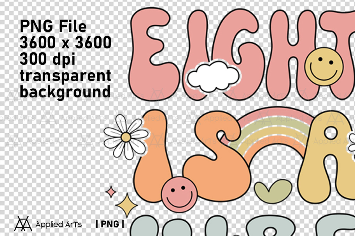 Eight is a Vibe, Groovy 8th Birthday, an Object Graphic by Applied Arts (Photo 4 of 4)