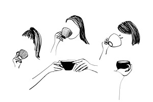 Coffee Time Illustrations Set