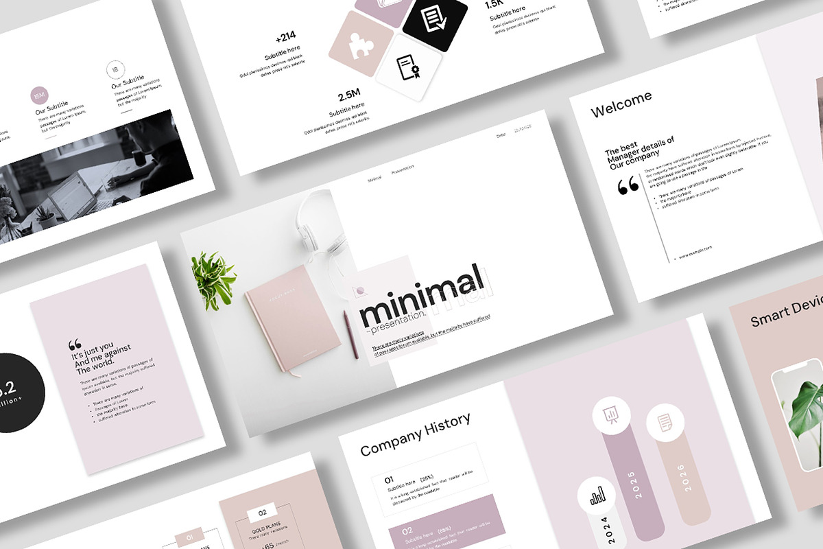 Minimal Presentation Template, a Presentation Template by Slide_Genius1 (Photo 2 of 7)