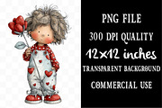 Whimsical Cupid Valentine Clipart, an Illustration by Designking (Thumbnail 4 of 5)