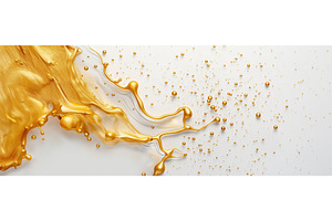 Golden Oil Liquid Splash, a Food Illustration by BazziBa♥