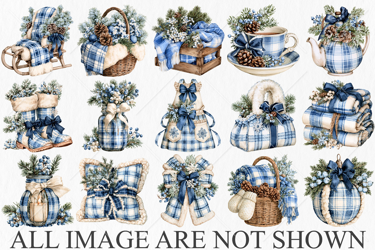 Whimsical Winter Clipart Bundle, a Seasonal Illustration by Canvas Craft (Photo 3 of 10)