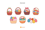 Cute Easter Egg Clipart Set, a Seasonal Illustration by Victoruler (Thumbnail 3 of 7)