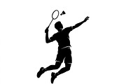 60 Badminton Player Smash Silhouette, a Person Illustration by Amazin_art (Thumbnail 6 of 37)