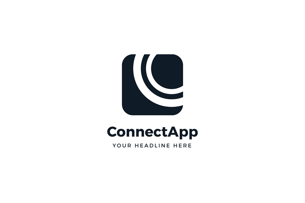 Connect App Logo Template, a Branding & Logo Template by PixaSquare