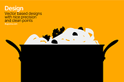 Italian Pasta - Modern Graphics, a Food Illustration by illugrama (Thumbnail 3 of 13)