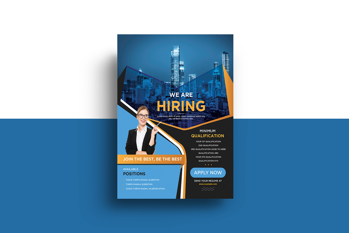 Hiring Flyer Template, a Flyer Template by crazyOWL (Photo 4 of 4)