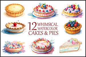 Handmade Cake & Pie Vectors, an Illustration by hafijul