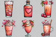 Valentine's Day Cocktail Clipart Set, an Illustration by Sublimation Artist (Thumbnail 4 of 6)