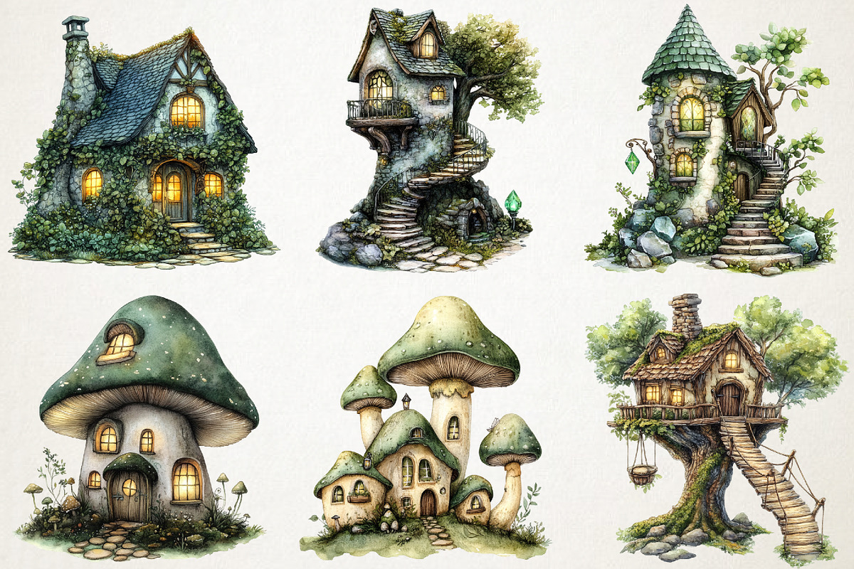 Enchanted Fairy House Clipart Png, an Illustration by RobertsArt (Photo 4 of 7)