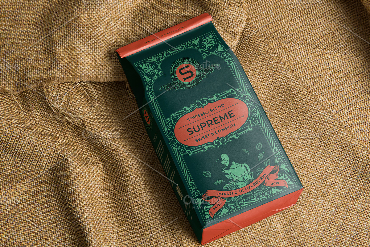 Coffee Label Design, a Packaging Mockup by Shwet Art (Photo 1 of 2)