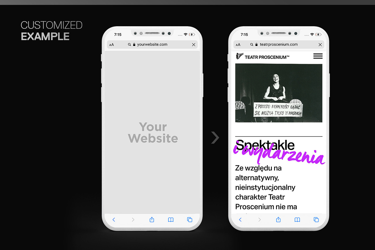 Web Browser Mockup Iphone Smartphone, a Templates & Theme by MDG (Photo 4 of 5)