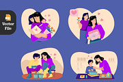 Mother’s Day 10 Vector Illustration, a Seasonal Illustration by Peacock_design (Thumbnail 4 of 5)