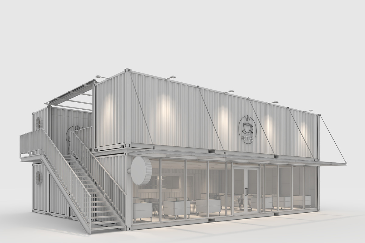 3D Model Container Cafe 13, an Architecture 3D Model by SR 3D Visual (Photo 2 of 20)