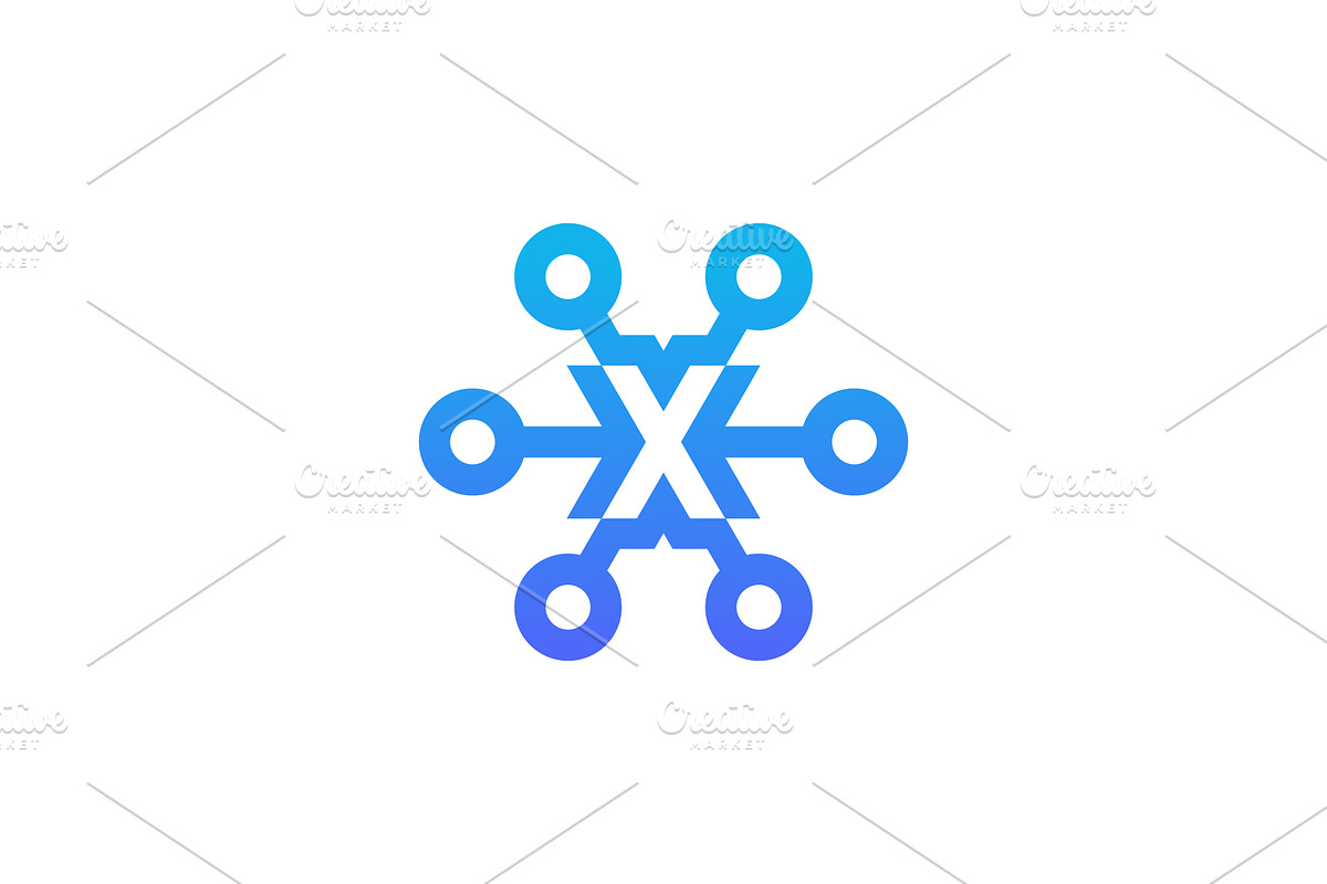 letter X network link digital logo, a Branding & Logo Template by Rasagama Studio