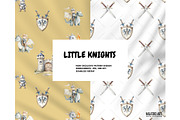 Knights dragons seamless pattern kid, a Pattern Graphic by Milatoo (Thumbnail 2 of 5)