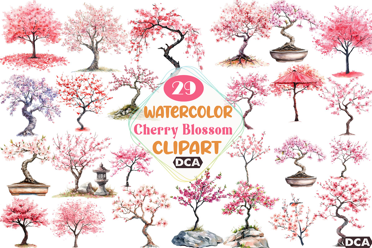 Japanese Cherry Blossom Tree, an Illustration by DreamCafeArt (Photo 1 of 7)