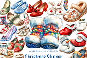 Christmas Slipper Clipart, an Illustration by Craft Nest (Thumbnail 1 of 6)