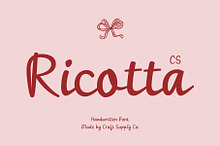 CS Ricotta- Handwritten Script Font