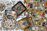 7 Soccer Doodle Seamless Patterns, a Pattern Graphic by BALABOLKA (Thumbnail 3 of 8)