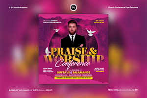 Church Conference Flyer,Social Media, a Flyer Template by iDoodle Studio