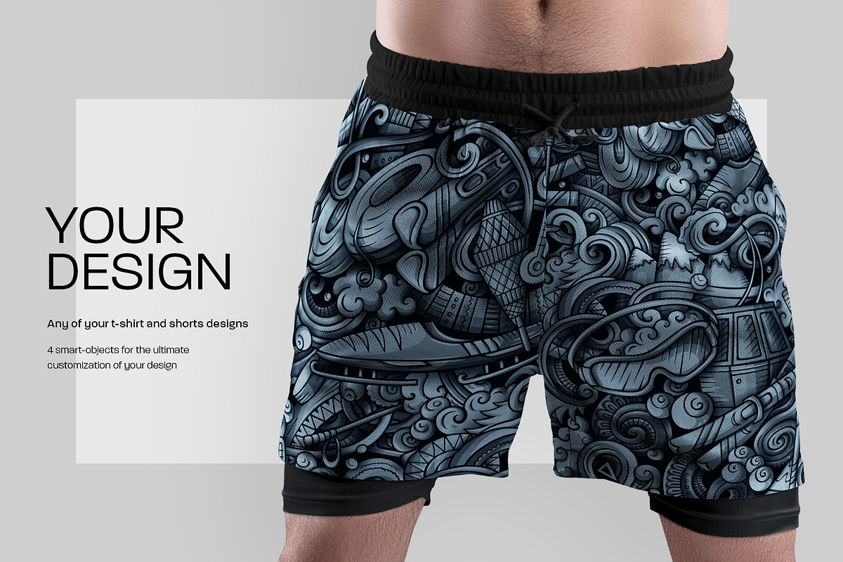 Mockups Shorts with Compression Line, a Bottom Mockup by Grow Design Craft Studio (Photo 5 of 9)
