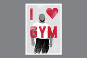 I Love Gym. Grunge vector set., a Person Illustration by PoPaShop (Thumbnail 2 of 9)