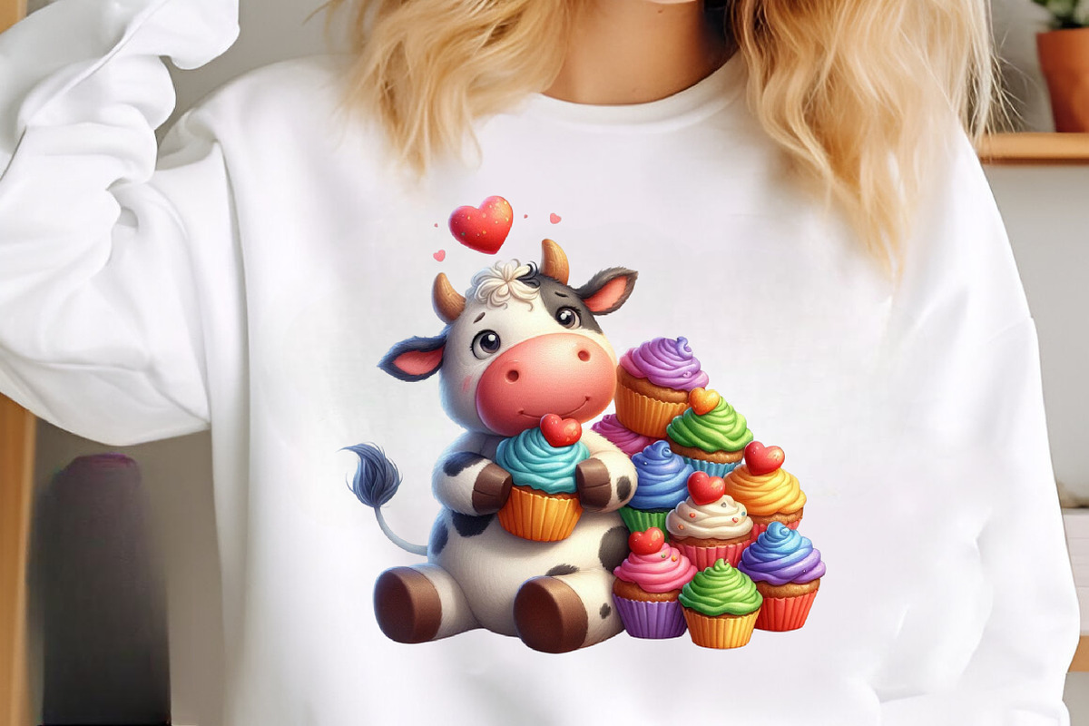 Quirky Valentine Funny Cow Clipart, an Illustration by SinaCreation (Photo 8 of 11)