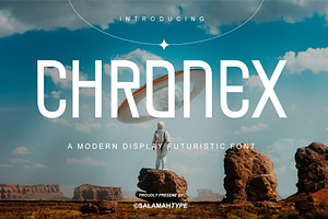 Chronex - Futuristic Cyber Font, a Sans Serif Font by Salamahtype