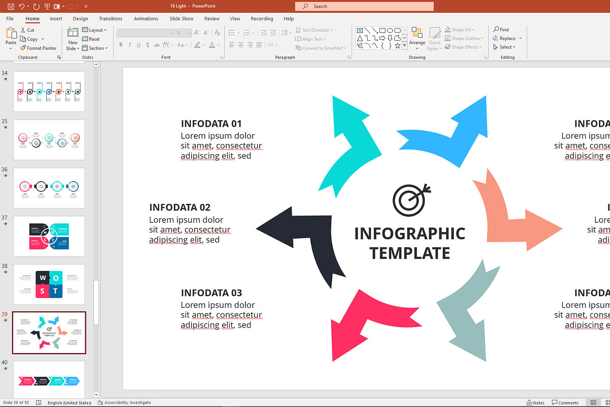 Stylish PowerPoint Template, a Presentation Template by Infographics project (Photo 8 of 13)