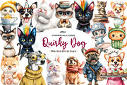 Quirky Dog and Cat Clipart, an Illustration by CreationArt (Thumbnail 1 of 6)