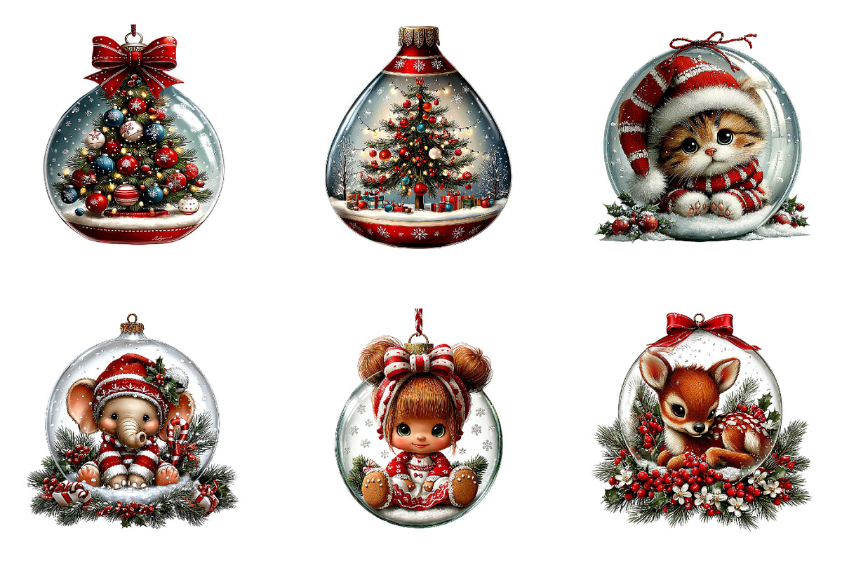 Christmas Ornament Clipart, a Seasonal Illustration by CreationArt (Photo 4 of 7)