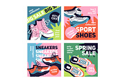 Modern sneakers set + ad templates, an Object Illustration by PaperTrident (Thumbnail 9 of 16)