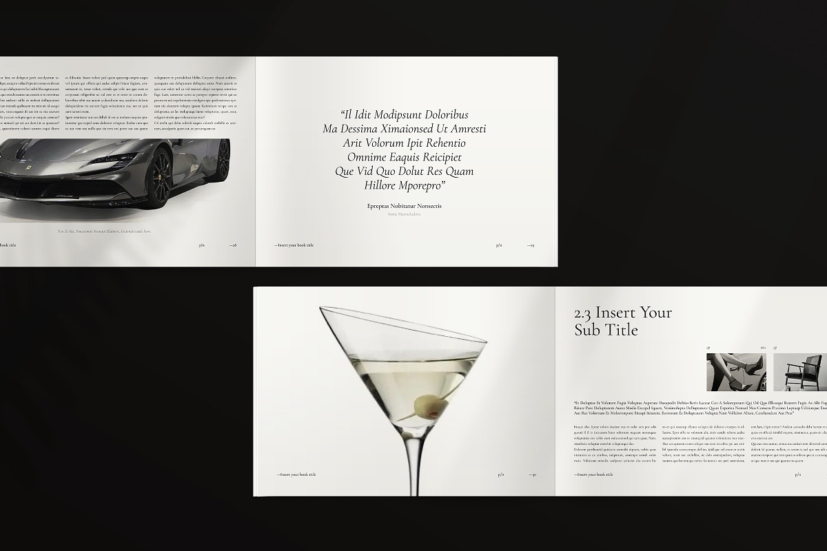 Book Title Layout Landscape Template, a Brochure Template by ArtisanaAura (Photo 13 of 23)