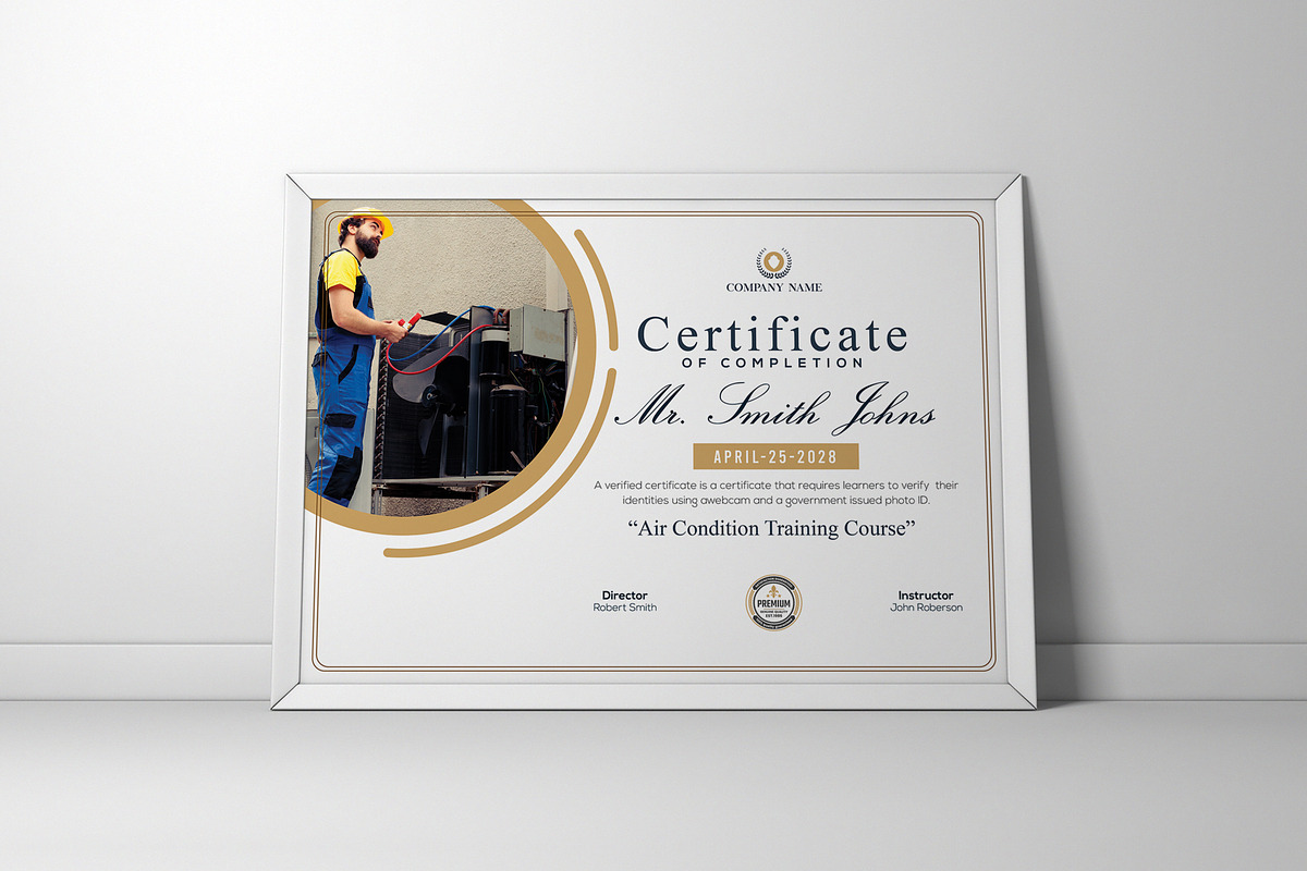 Certificate Template, a Stationery Template by DesignDevisers (Photo 6 of 10)
