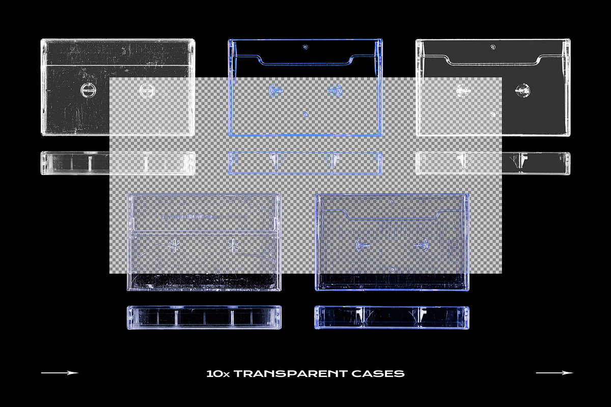 Cassette Tape Mockup Bundle Plastic, a Product Mockup by PrintPixel (Photo 6 of 29)