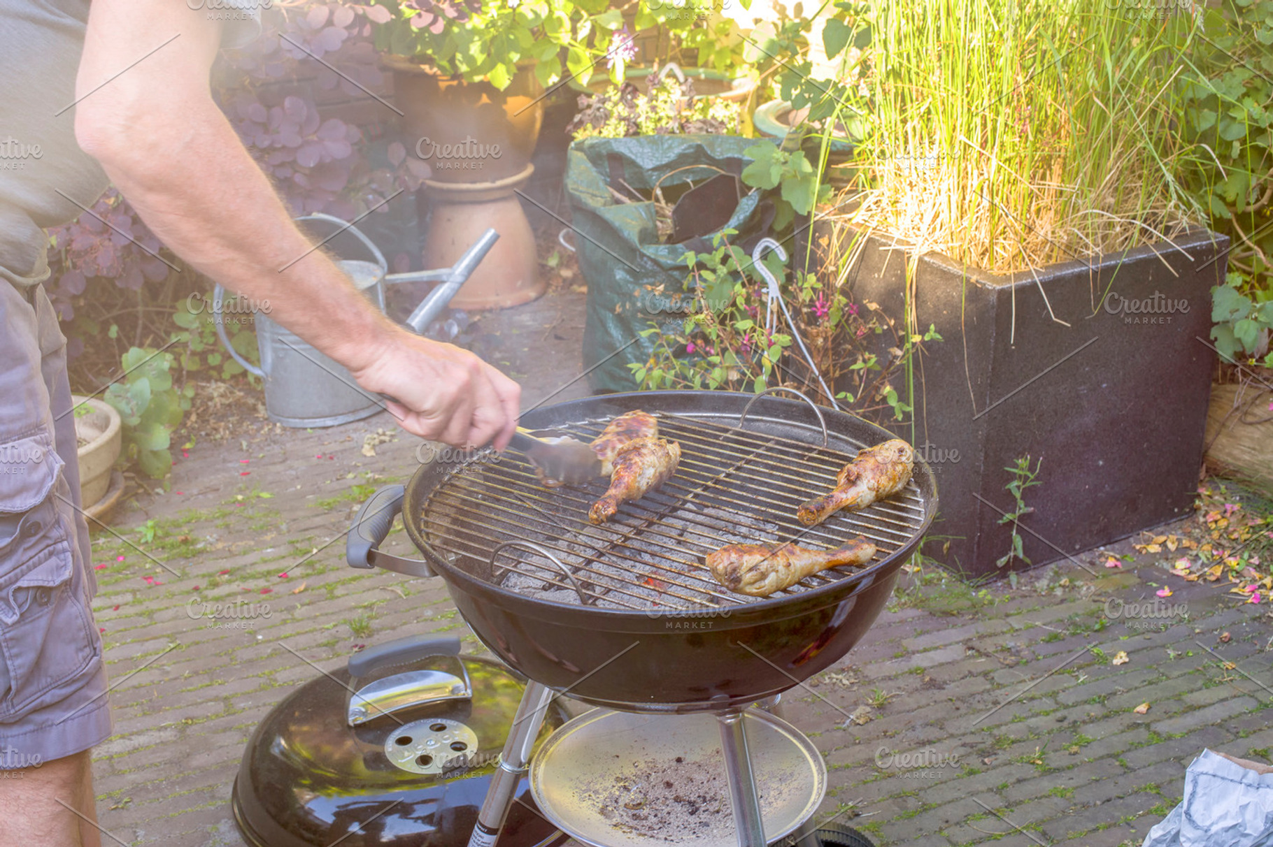 Chicken on barbecue stock photo containing barbecue and barbecued, a Food & Drink Photo by Patricia Hofmeester