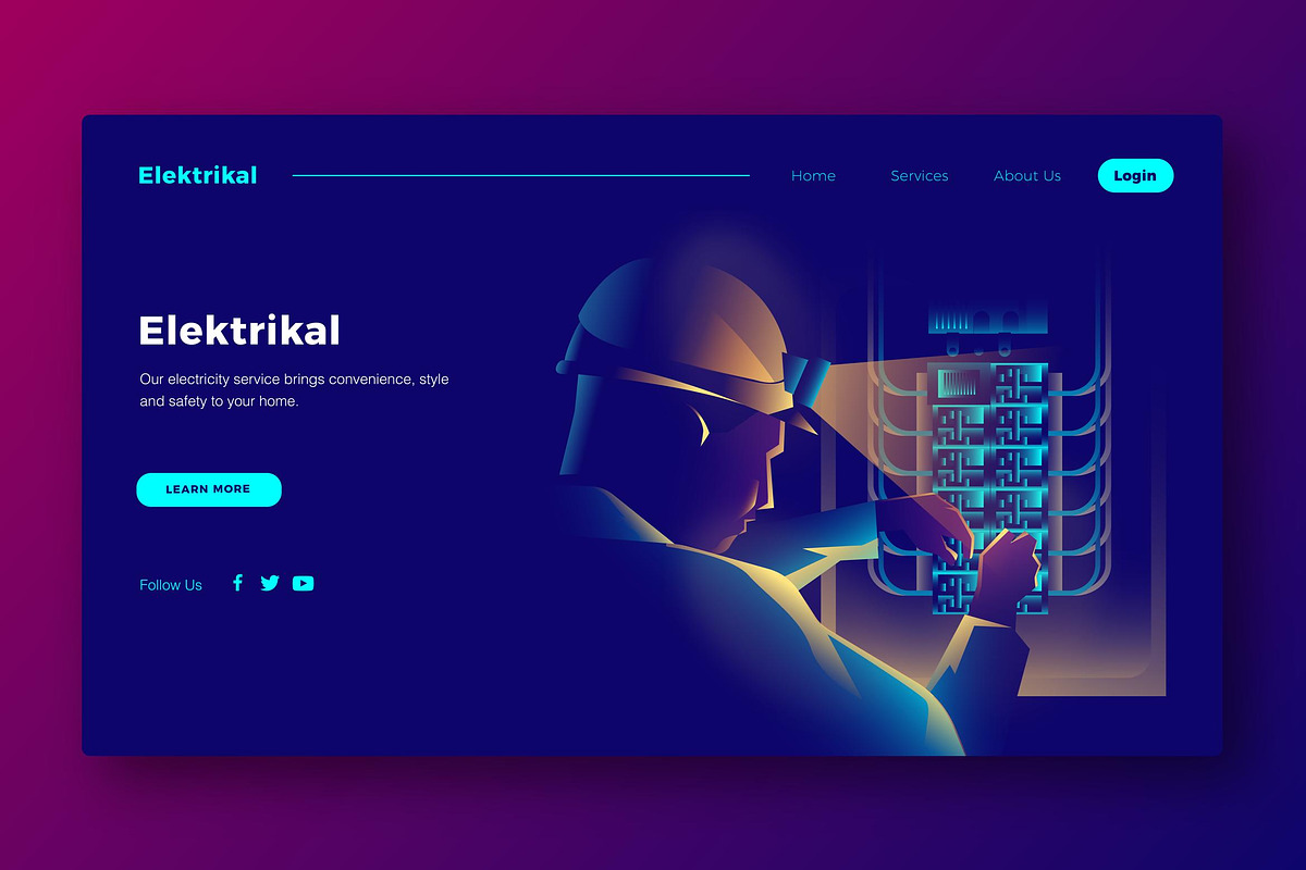 Elektrikal - Banner & Landing Page, a Templates & Theme by AQR Studio