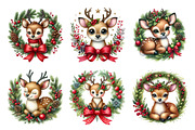 Christmas Deer in Wreath, an Illustration by Design Market (Thumbnail 3 of 4)