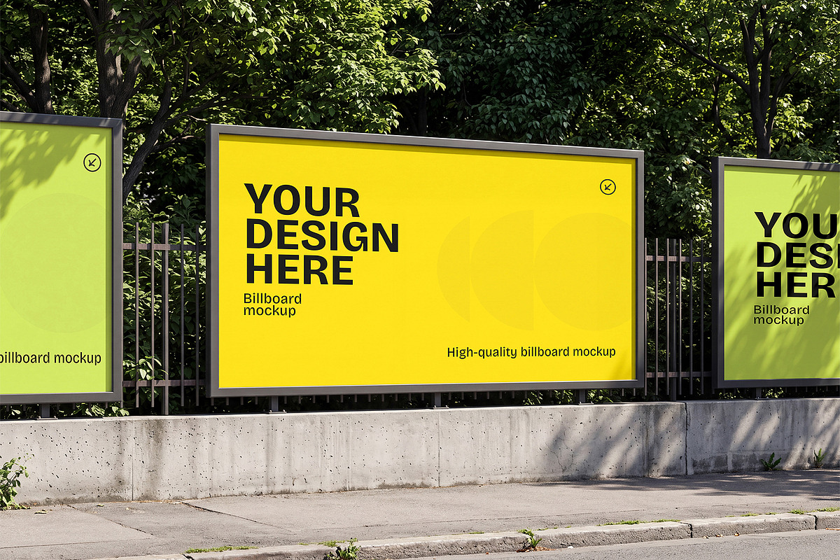Street Billboard Advertising Mockup, an Advertising Mockup by graphypix (Photo 1 of 4)