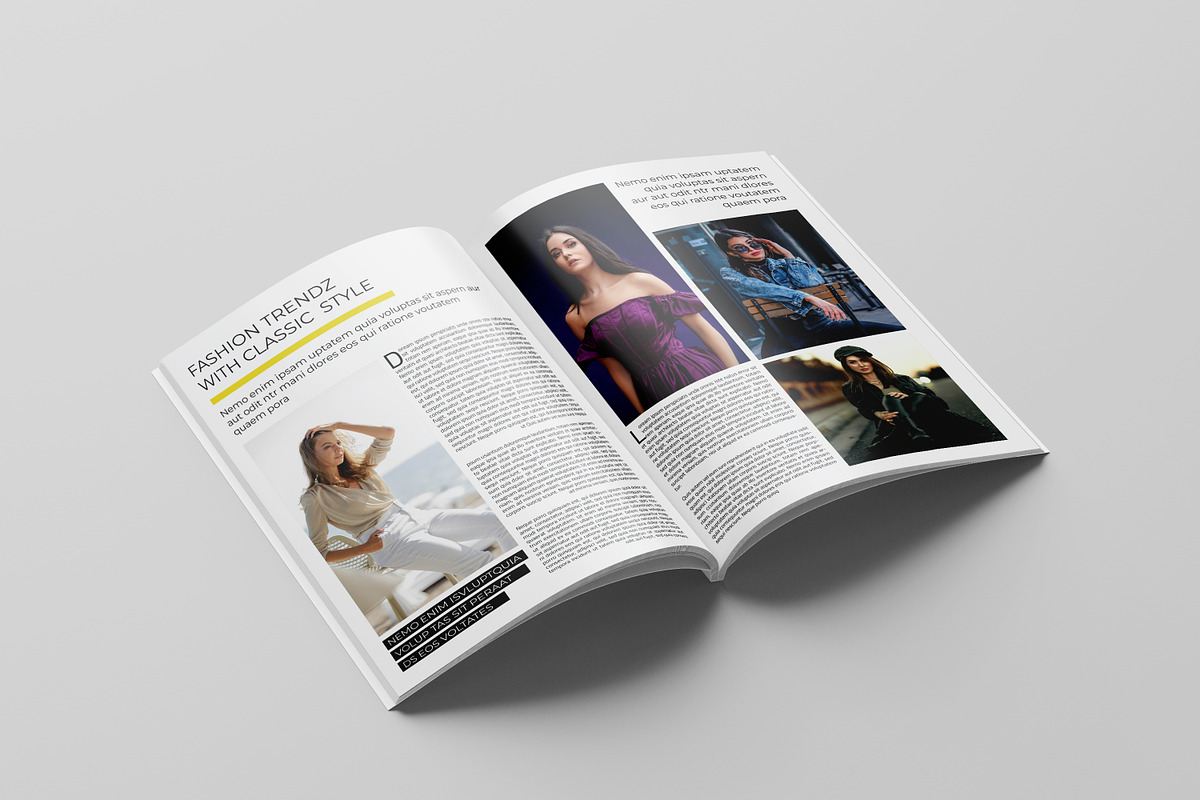 Minimal Fashion Magazine Template, a Magazine Template by retrographix (Photo 7 of 17)