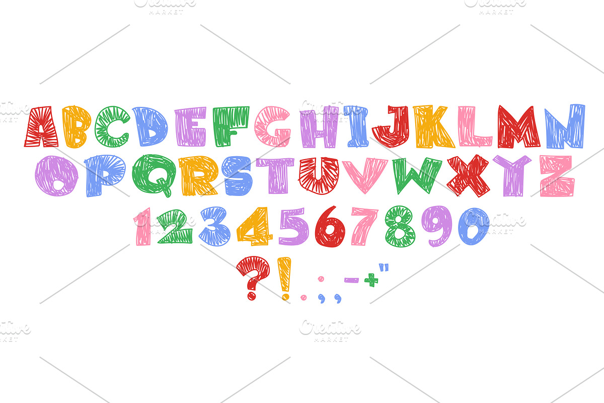 Typography set with hand drawn, an Object Illustration by art PVP - market